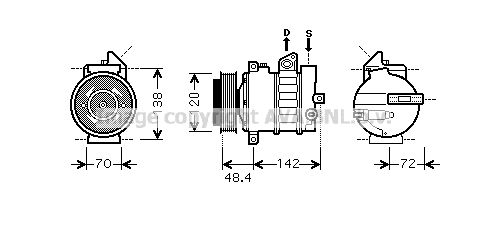 AVA QUALITY COOLING Kompresors, Gaisa kond. sistēma MSK437